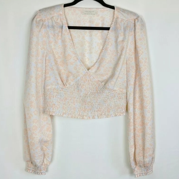 Urban Outfitters Smocked Balloon Sleeve Blouse Top - Picture 7 of 10